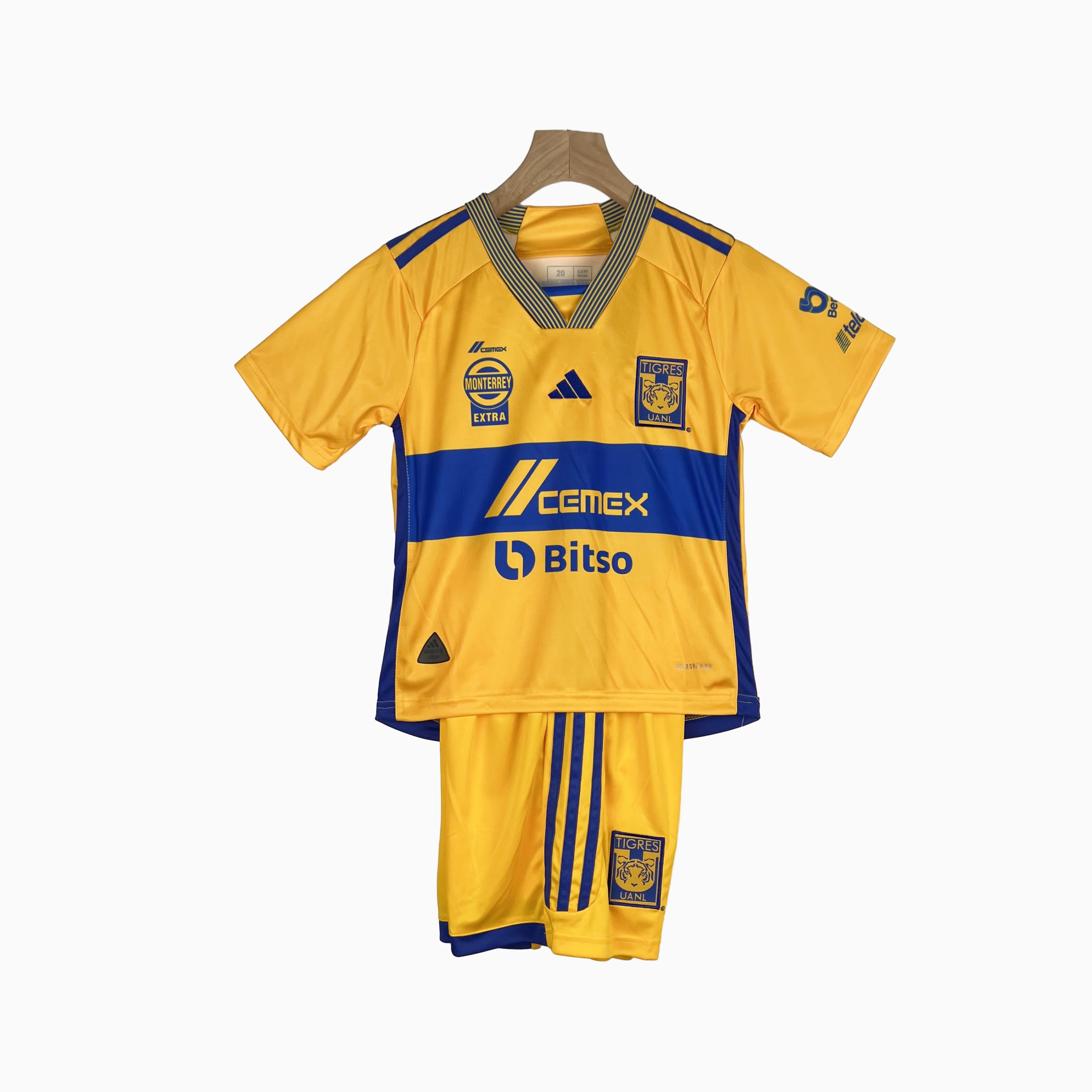 Tigres UANL 23-24 Home Stadium Kids Kit - ManixJersey