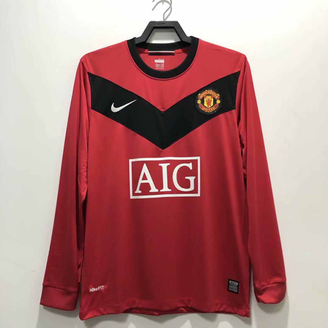 Manchester United Retro 09-10 Home Long Sleeve Jersey - ManixJersey