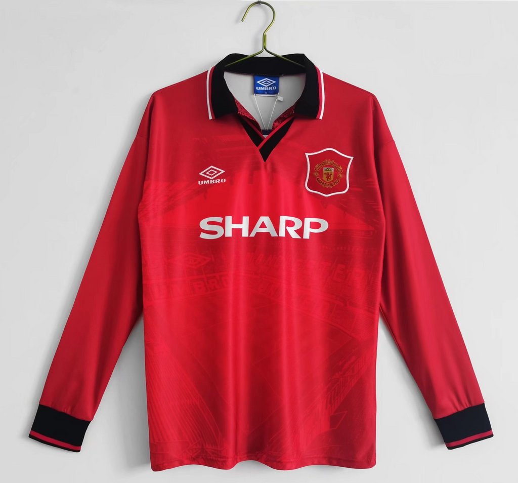 Manchester United Retro 94-96 Home Long Sleeve Jersey - ManixJersey