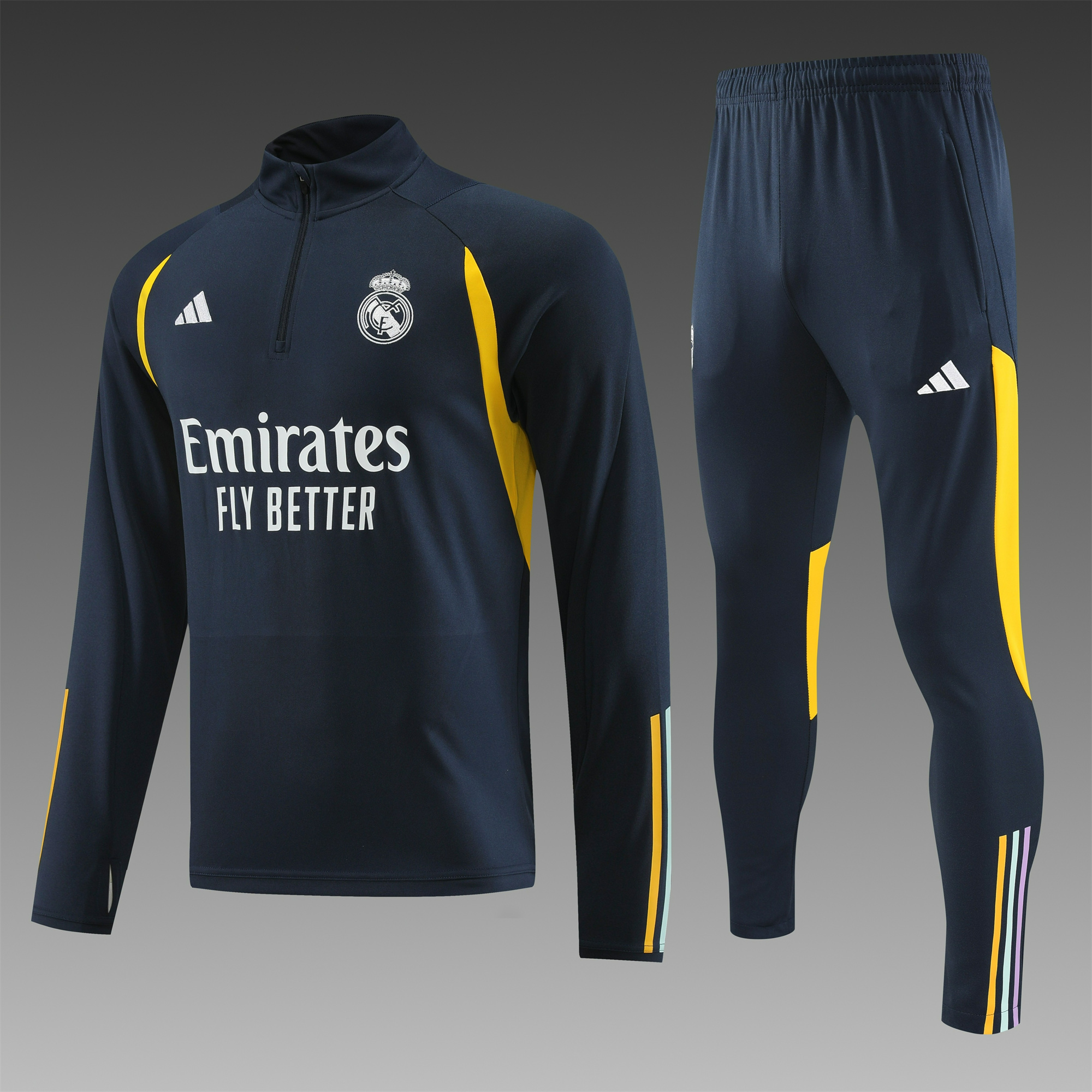 Real Madrid 23-24 Long Sleeve Training Set Navy blue - ManixJersey