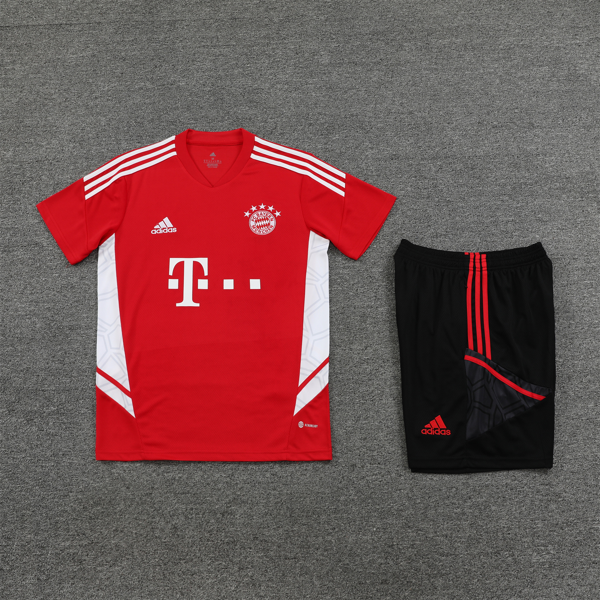Bayern Munich 23-24 Short-Sleeve Training Set - Red - ManixJersey