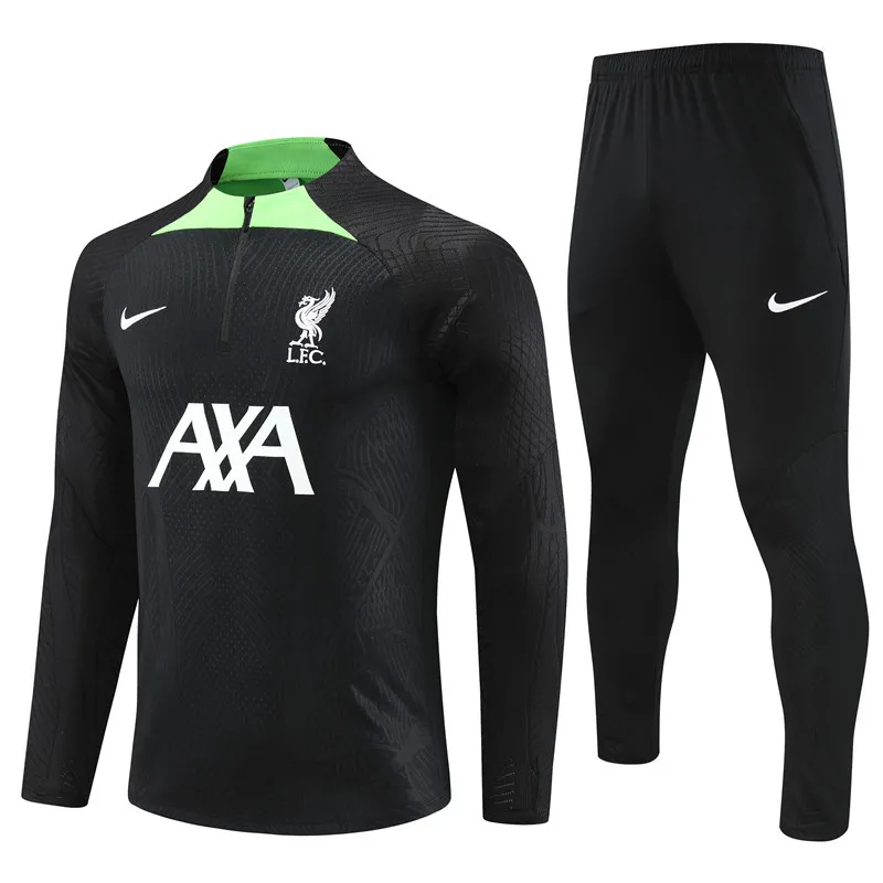 23-24 Liverpool Black Long Sleeve Training Set - ManixJersey