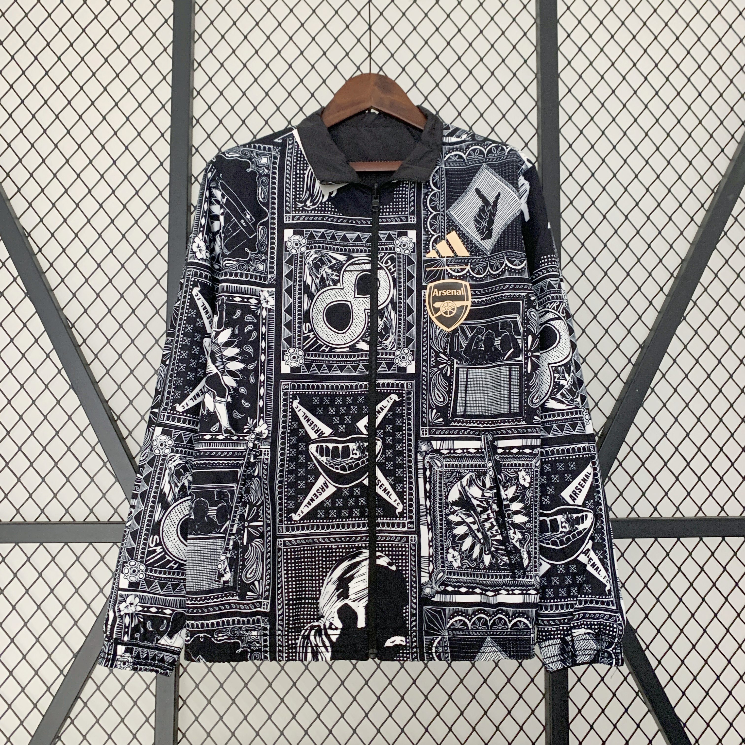 Arsenal x I-a-n.W-r-i-g-h-t Limited Edition 23-24 Player Reversible Windbreaker - ManixJersey