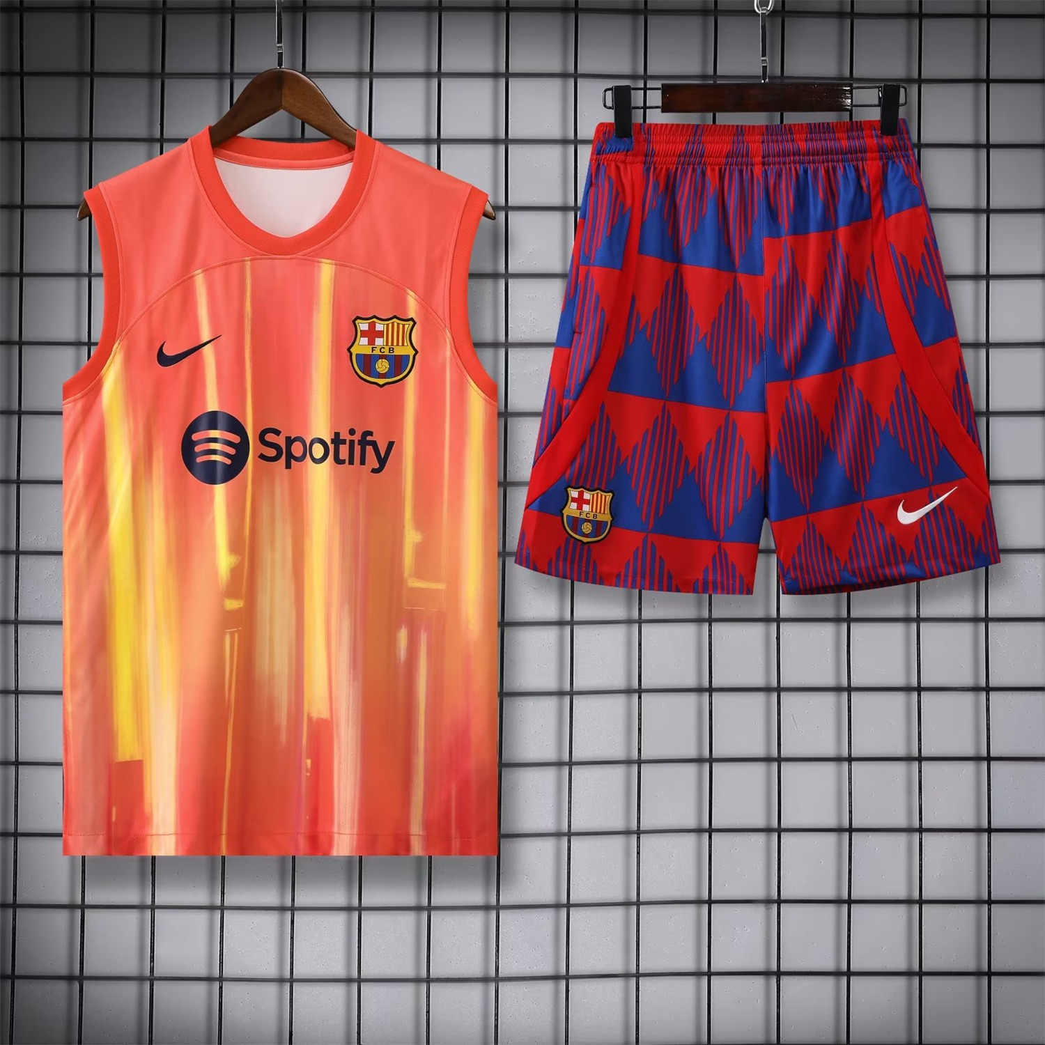 B.A.R.S.A 23-24 Orange Player Vest Training Set - ManixJersey
