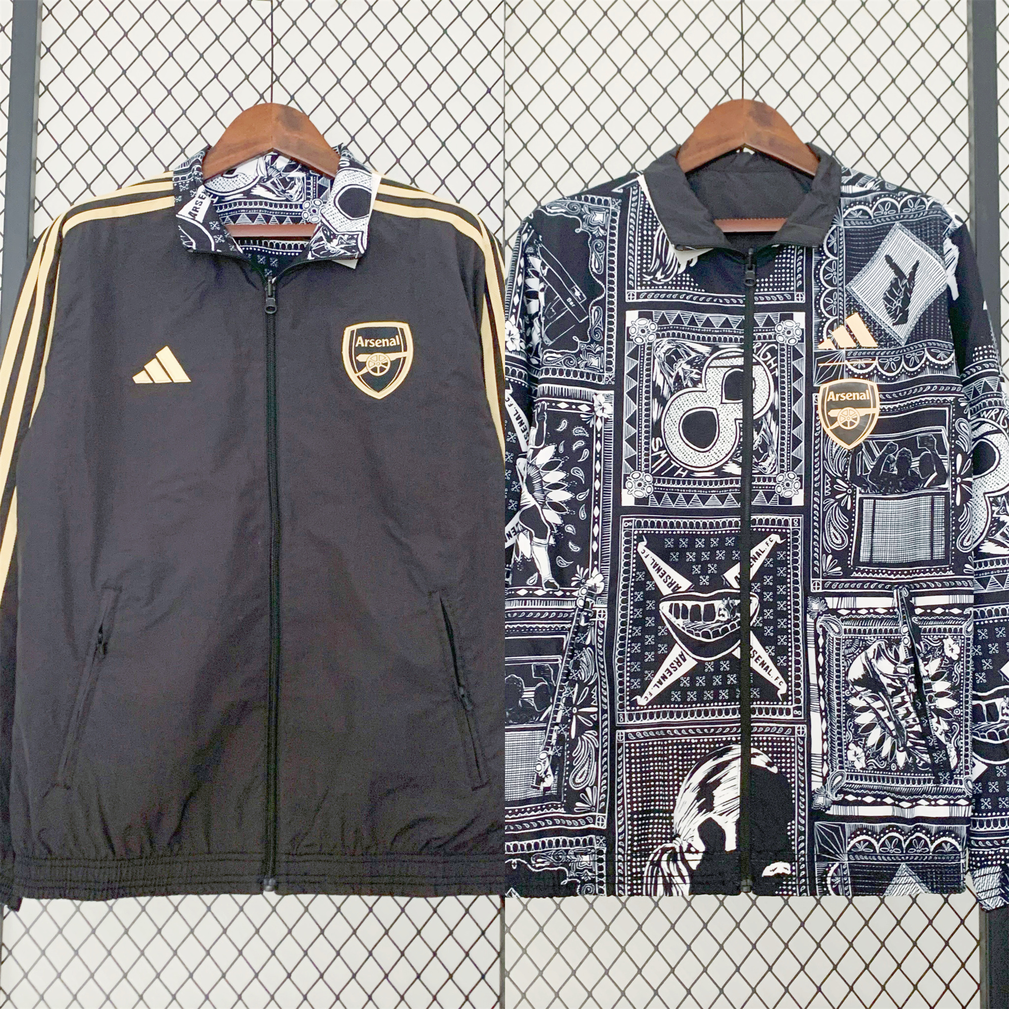 Arsenal x I-a-n.W-r-i-g-h-t Limited Edition 23-24 Player Reversible Windbreaker - ManixJersey