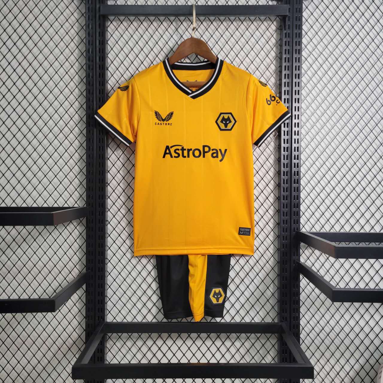Wolverhampton Wanderers Wolves 23-24 Home Stadium Kids Kit - ManixJersey