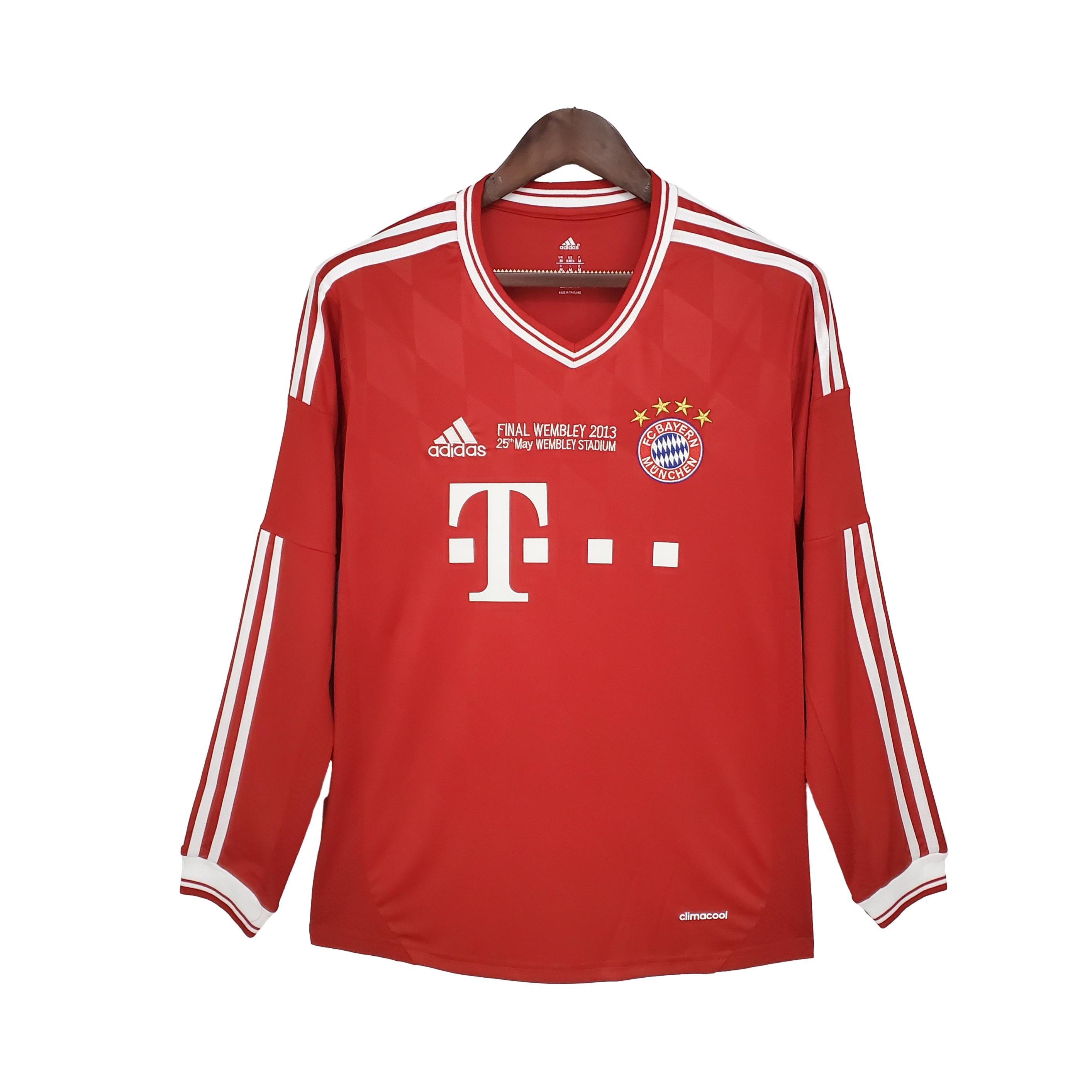 Retro Bayern Munich 13-14 Champions League Final Home Stadium Long Sleeve Jersey - ManixJersey
