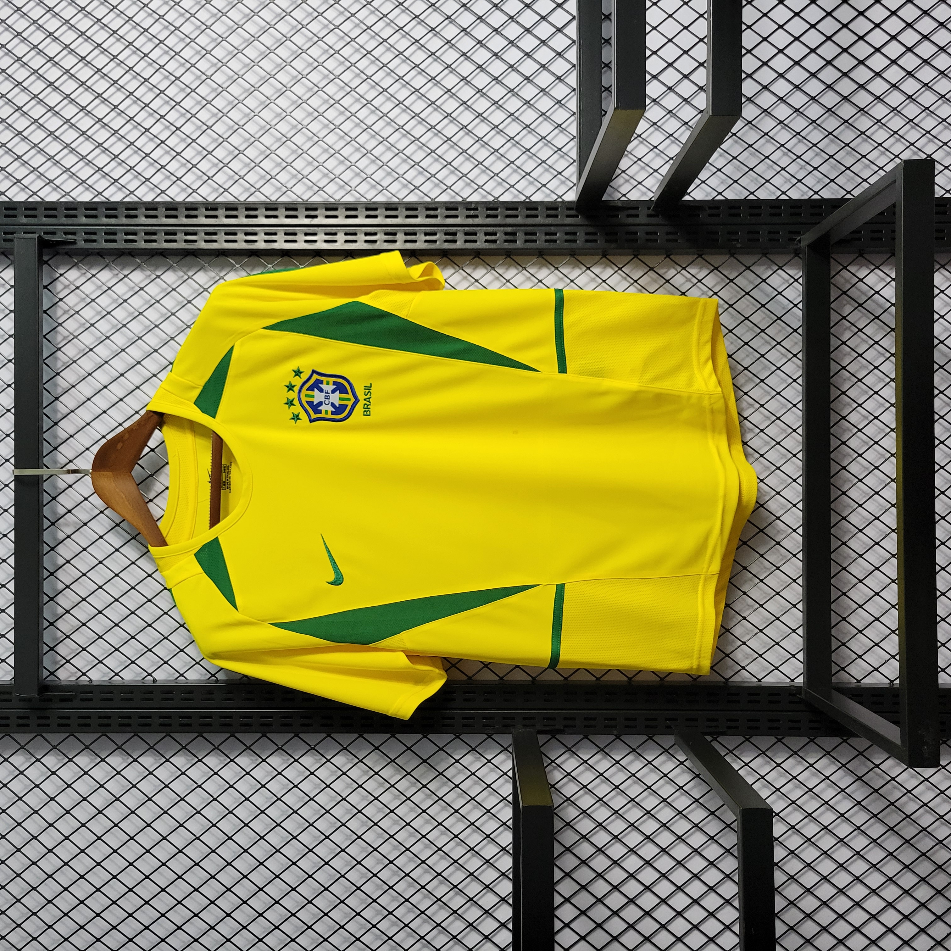Retro Brazil 2002 Home Stadium Jersey - ManixJersey