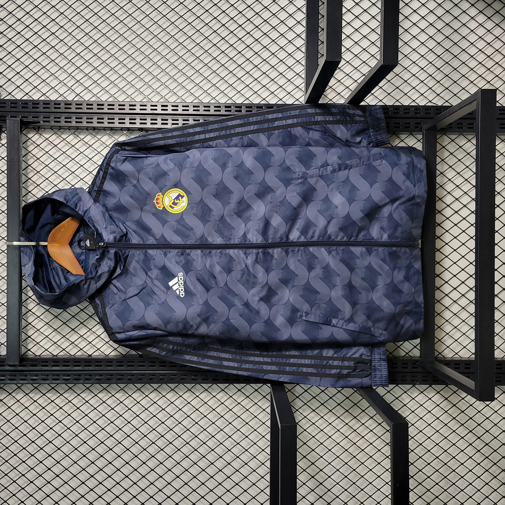 Real Madrid 23-24 Away Stadium Player Windbreaker - Navy - ManixJersey