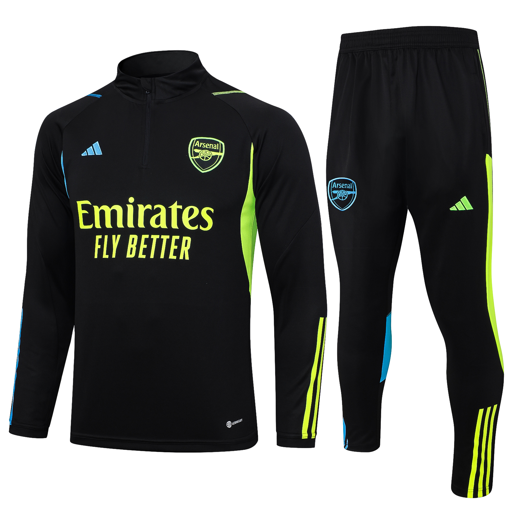 Arsenal 23-24 Kids Long Sleeve Training Set Black - ManixJersey