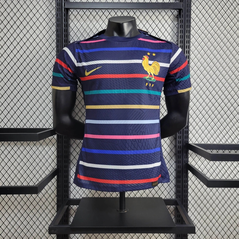 France 2024 Stripe Training Jersey - Player Version - ManixJersey