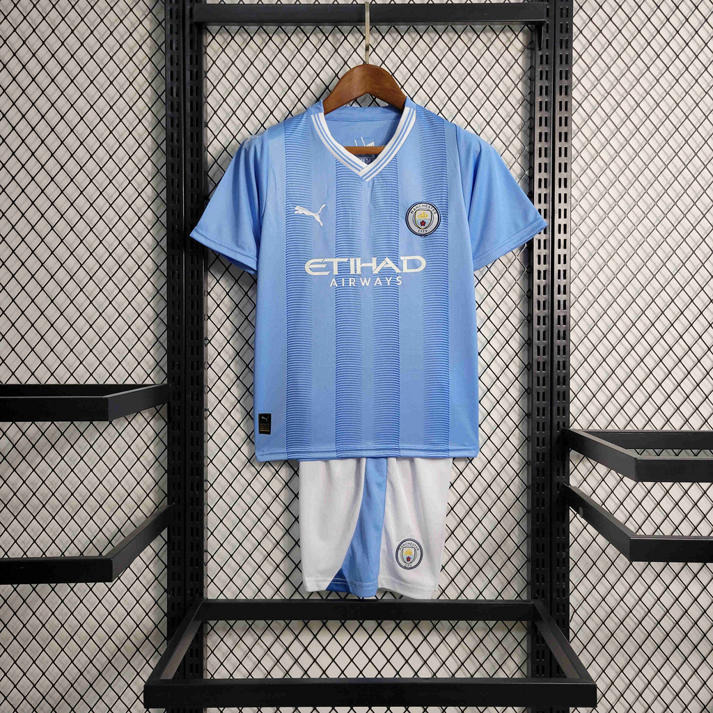 Manchester City 23/24 Home Kids Kit Jersey - ManixJersey