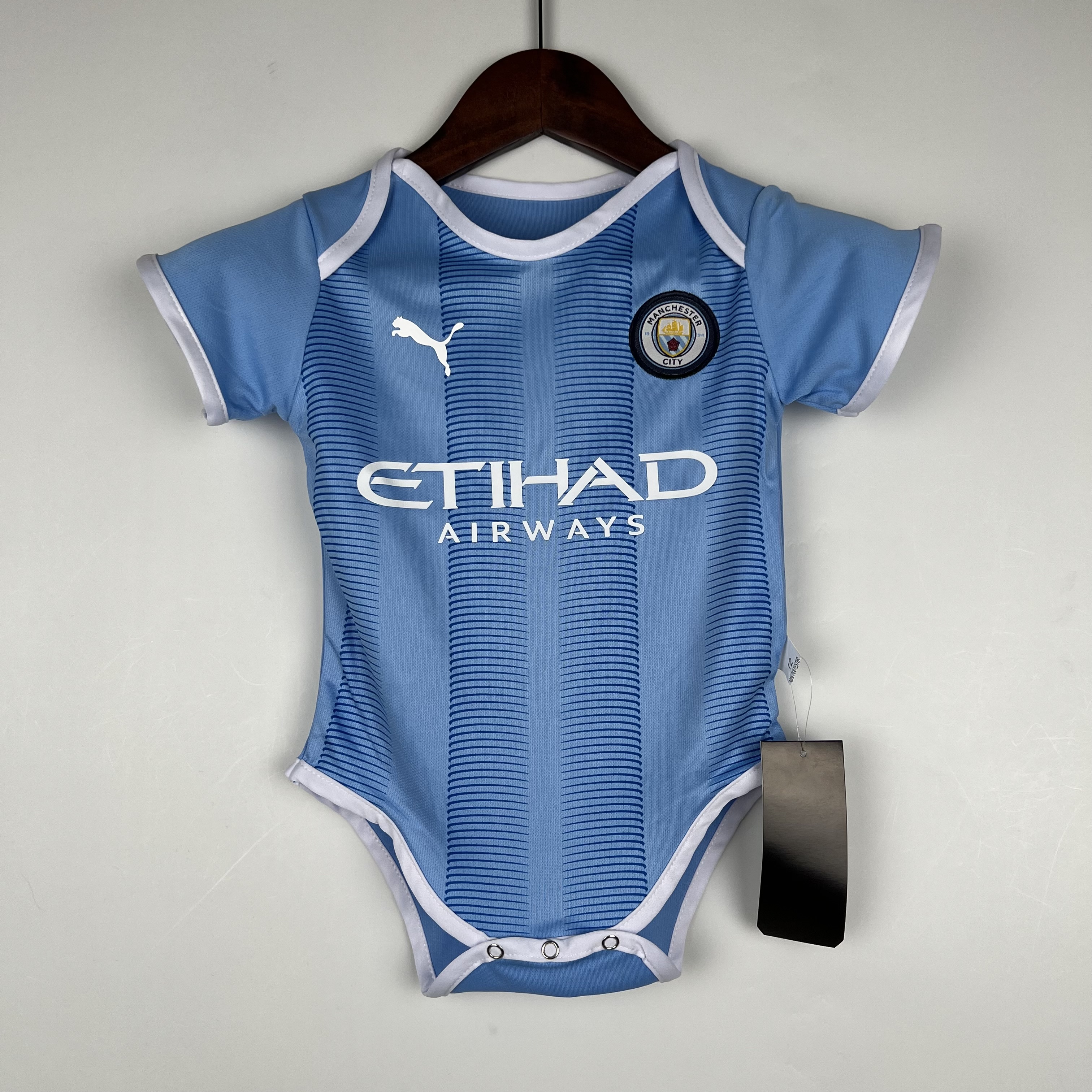 Manchester City 23-24 Home Stadium Baby Crawling Suit - ManixJersey