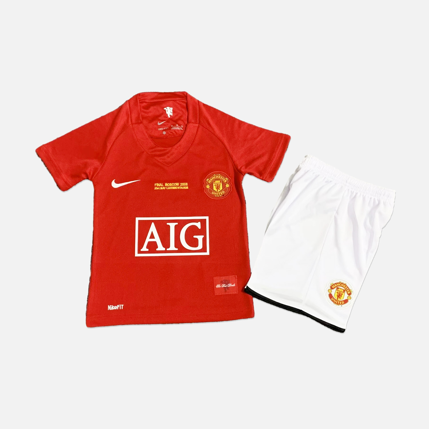 Manchester United Retro 2007-08 Home Stadium Kids Kit - ManixJersey