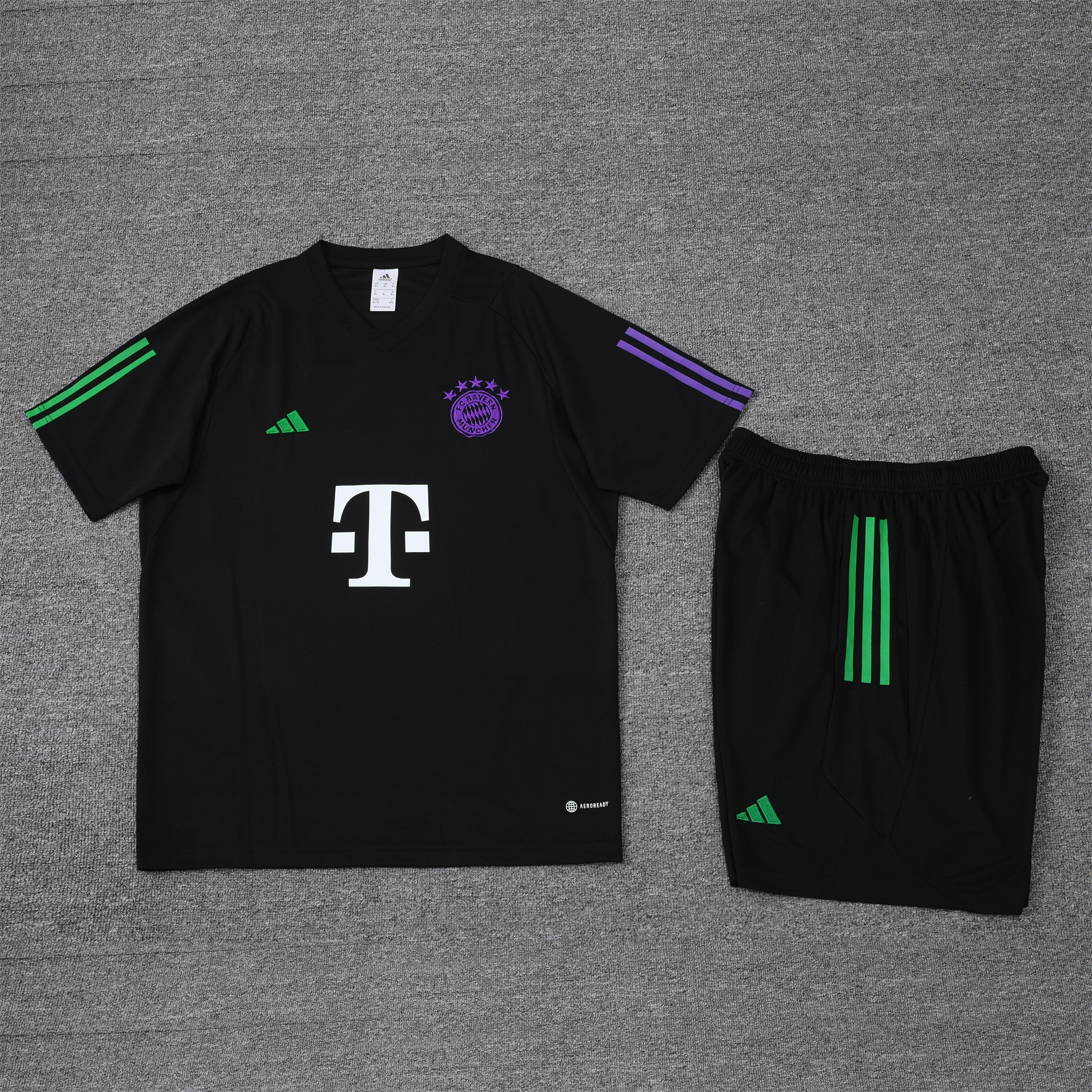 Bayern Munich 23-24 Short-Sleeve Training Set - Black - ManixJersey