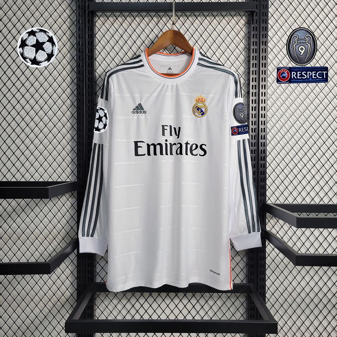 Retro Real Madrid 13-14 Home Stadium Long Sleeve Jersey - ManixJersey