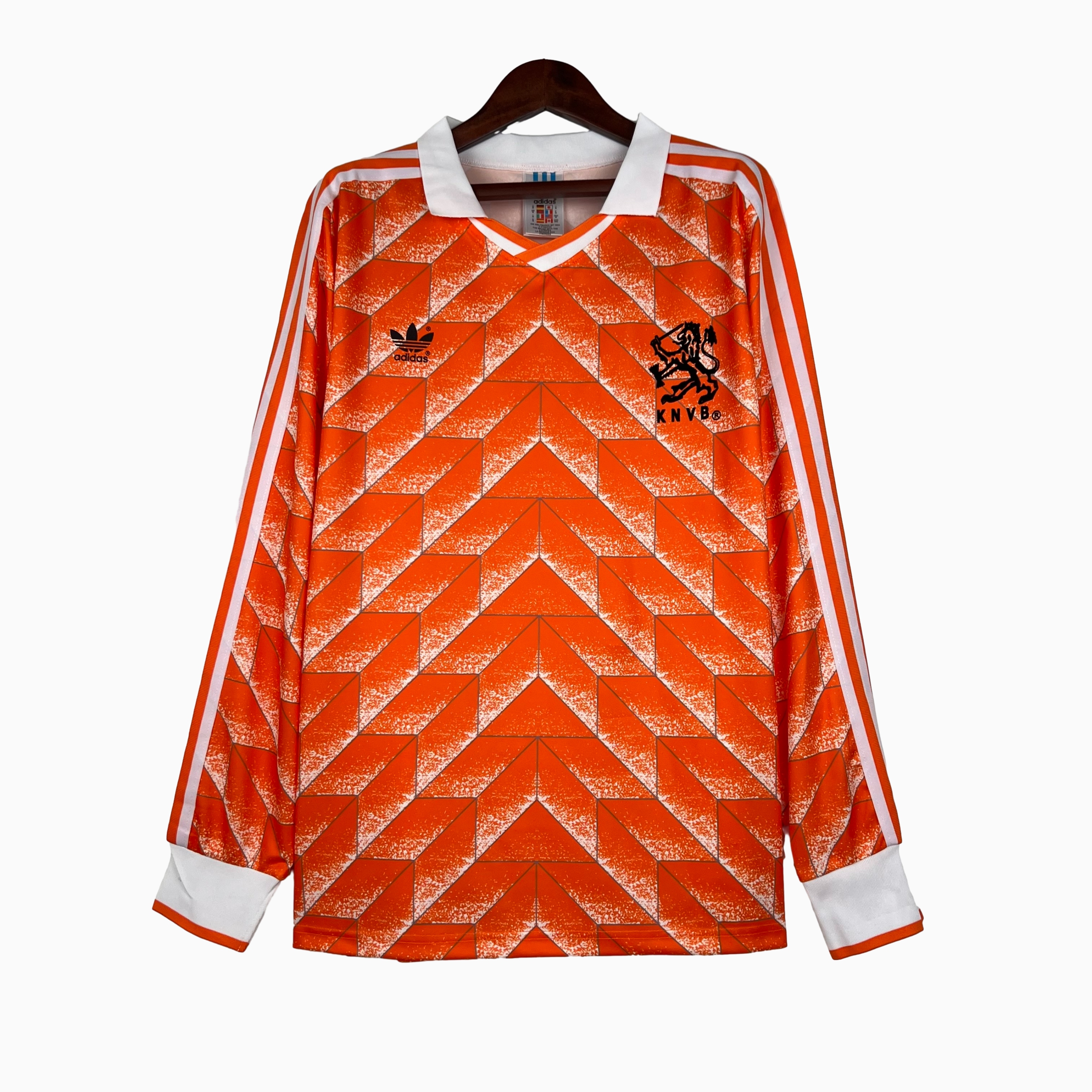 Retro Netherlands1988 Home Stadium Long Sleeve Jersey - ManixJersey
