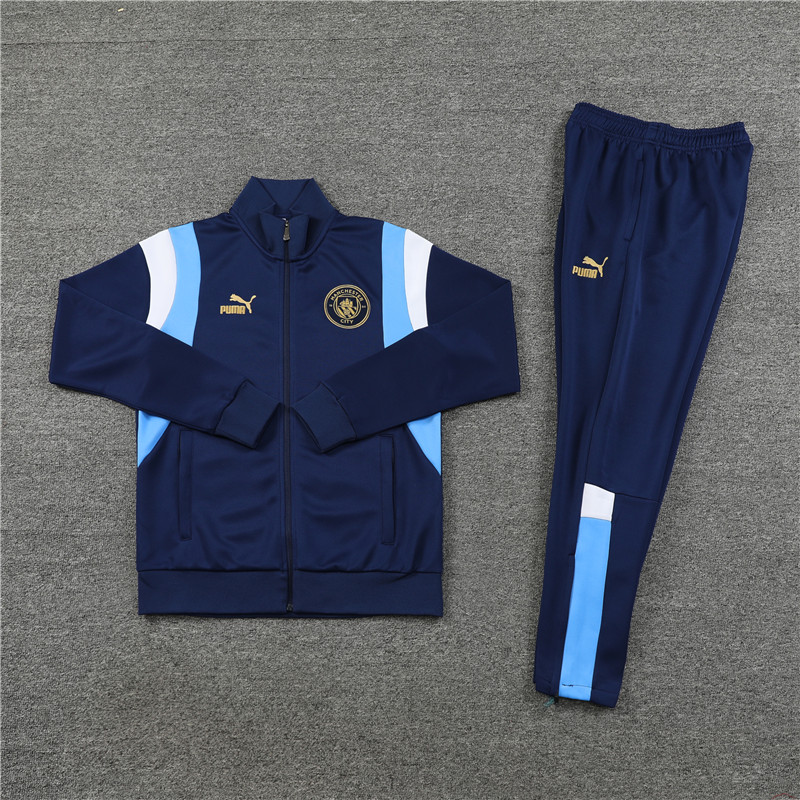 Manchester City 23-24 Jacket Training Tracksuit - Blue - ManixJersey