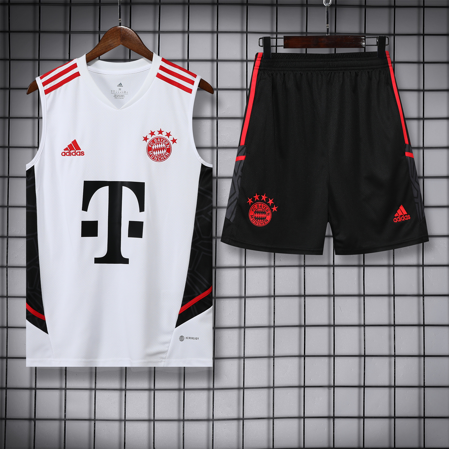 Bayern Munich 23-24 White Training Vest Suit - ManixJersey