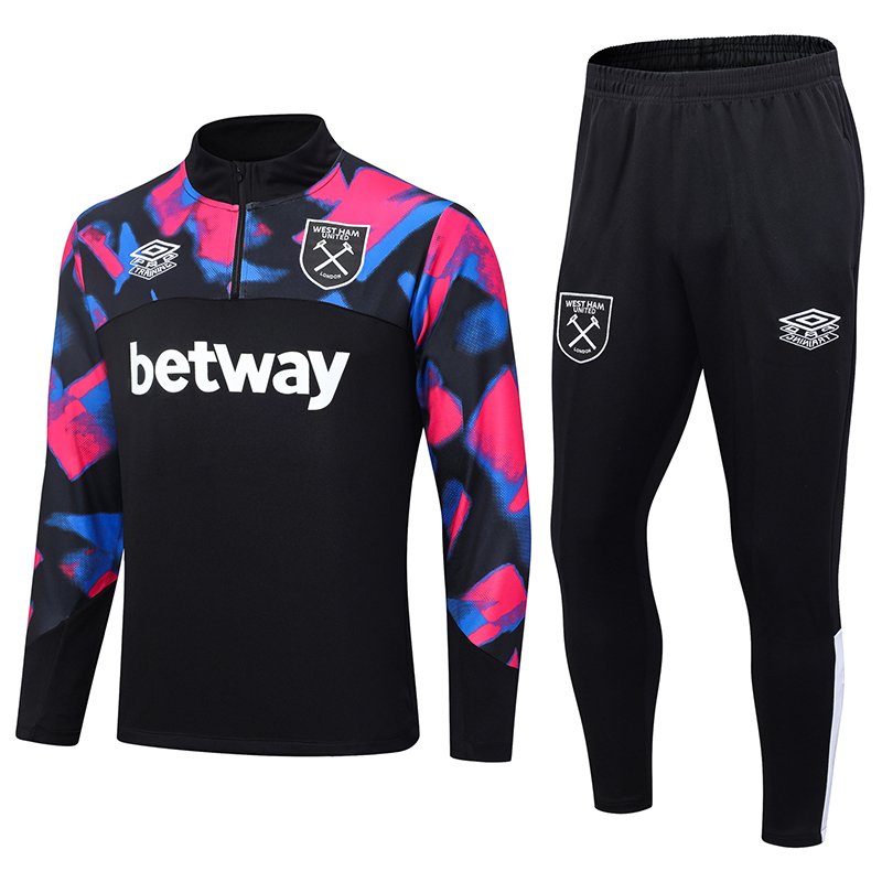 West Ham United 23-24 Long Sleeve Training Set -Black - ManixJersey