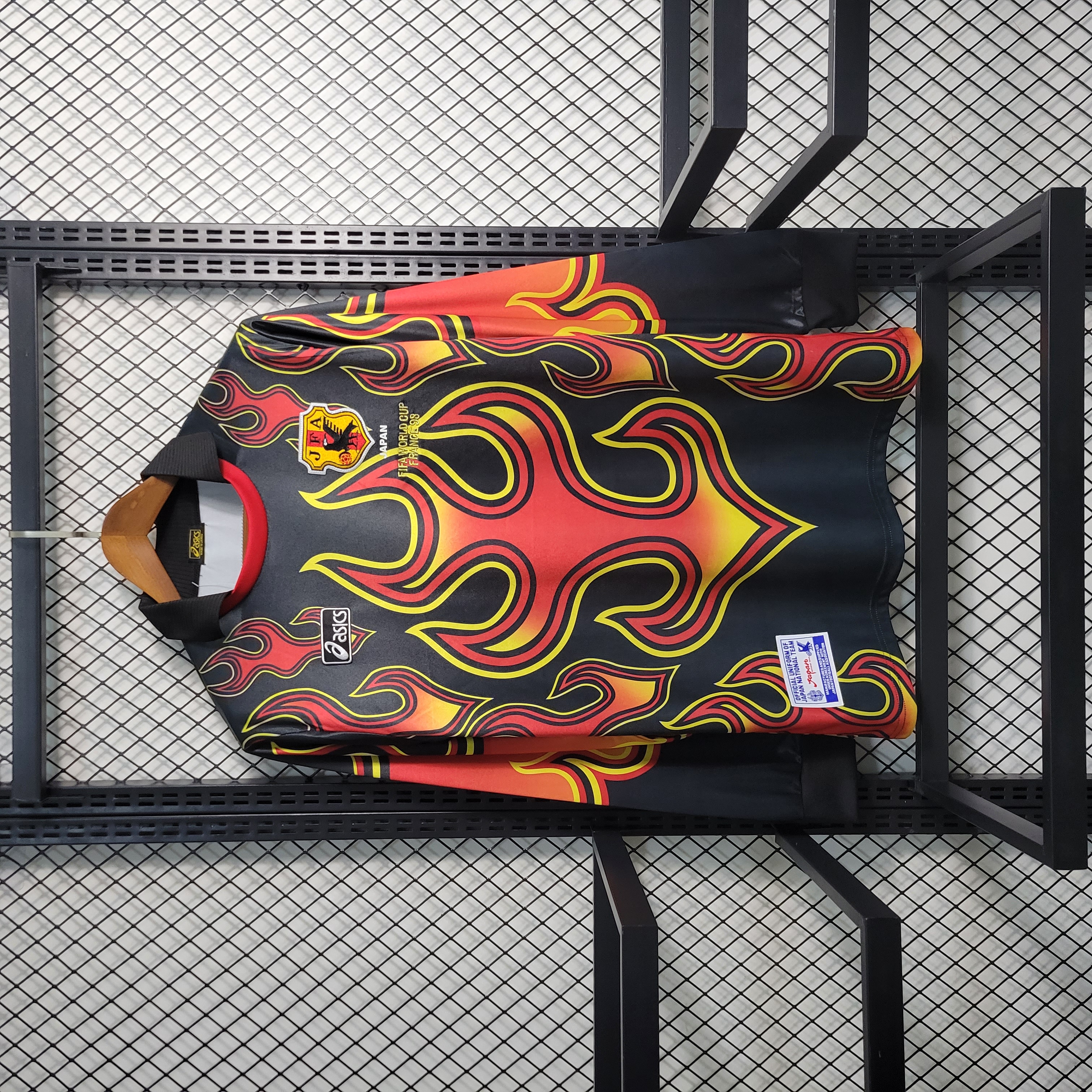 Retro Japan 1998 Red Flame Goalkeeper Jersey - ManixJersey