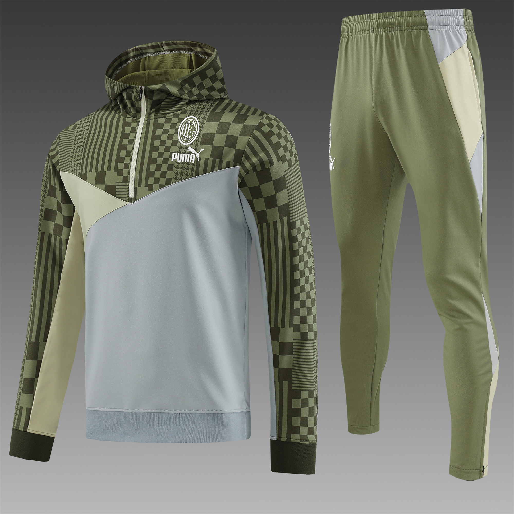 AC Milan 23-24 Men's Training Hoodie + Pants - ManixJersey