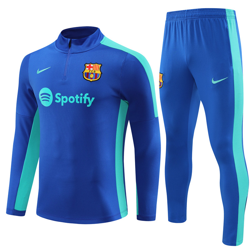 B.A.R.S.A 23-24 Kids Long Sleeve Training Set Blue - ManixJersey