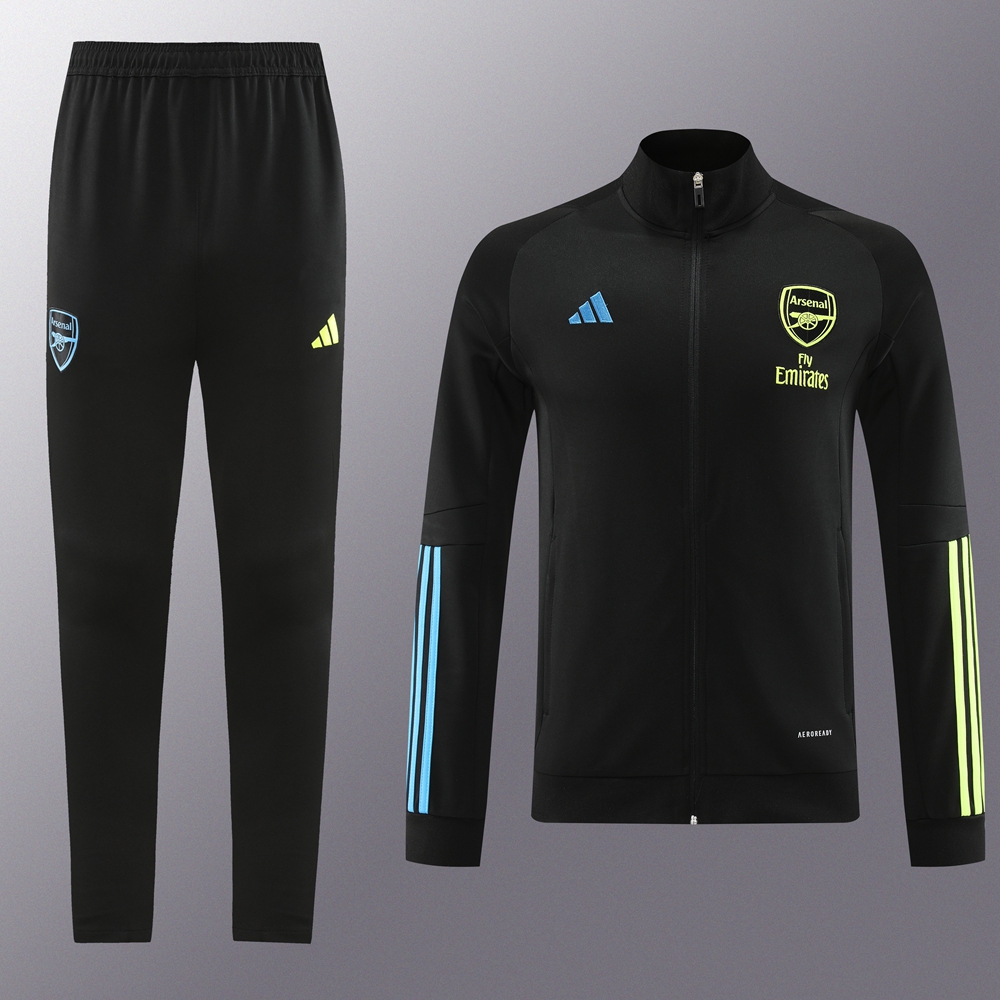 Arsenal 23-24 Jacket Training Tracksuit - Black - ManixJersey