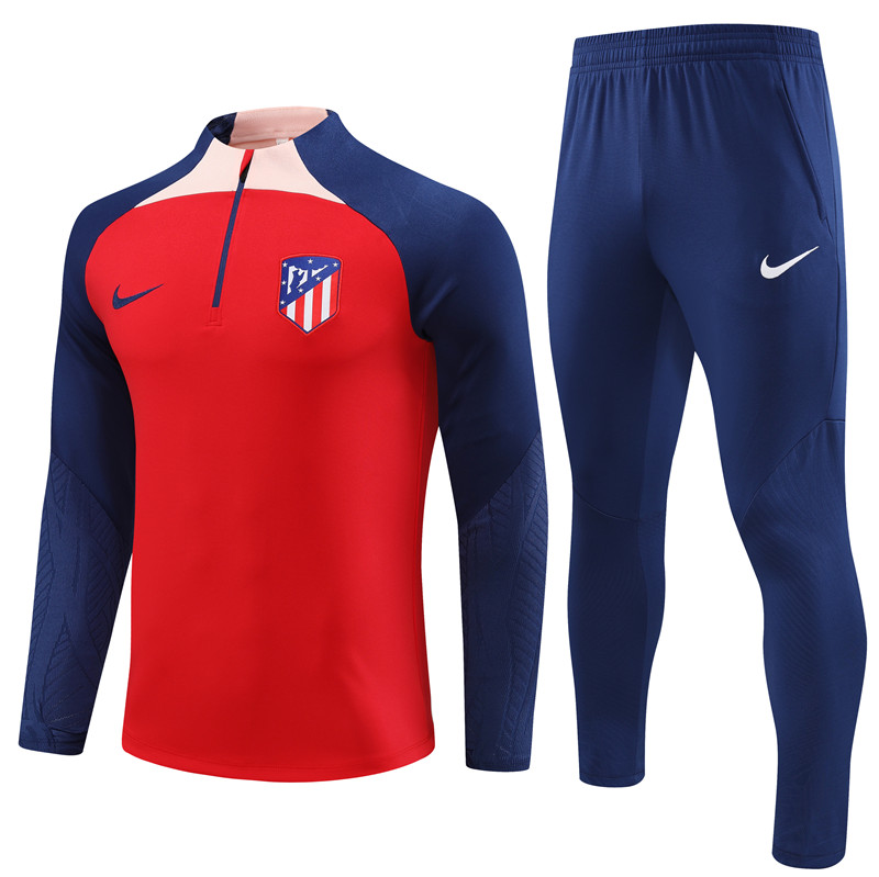 Atletico Madrid 23-24 Kids Long Sleeve Training Set Red - ManixJersey