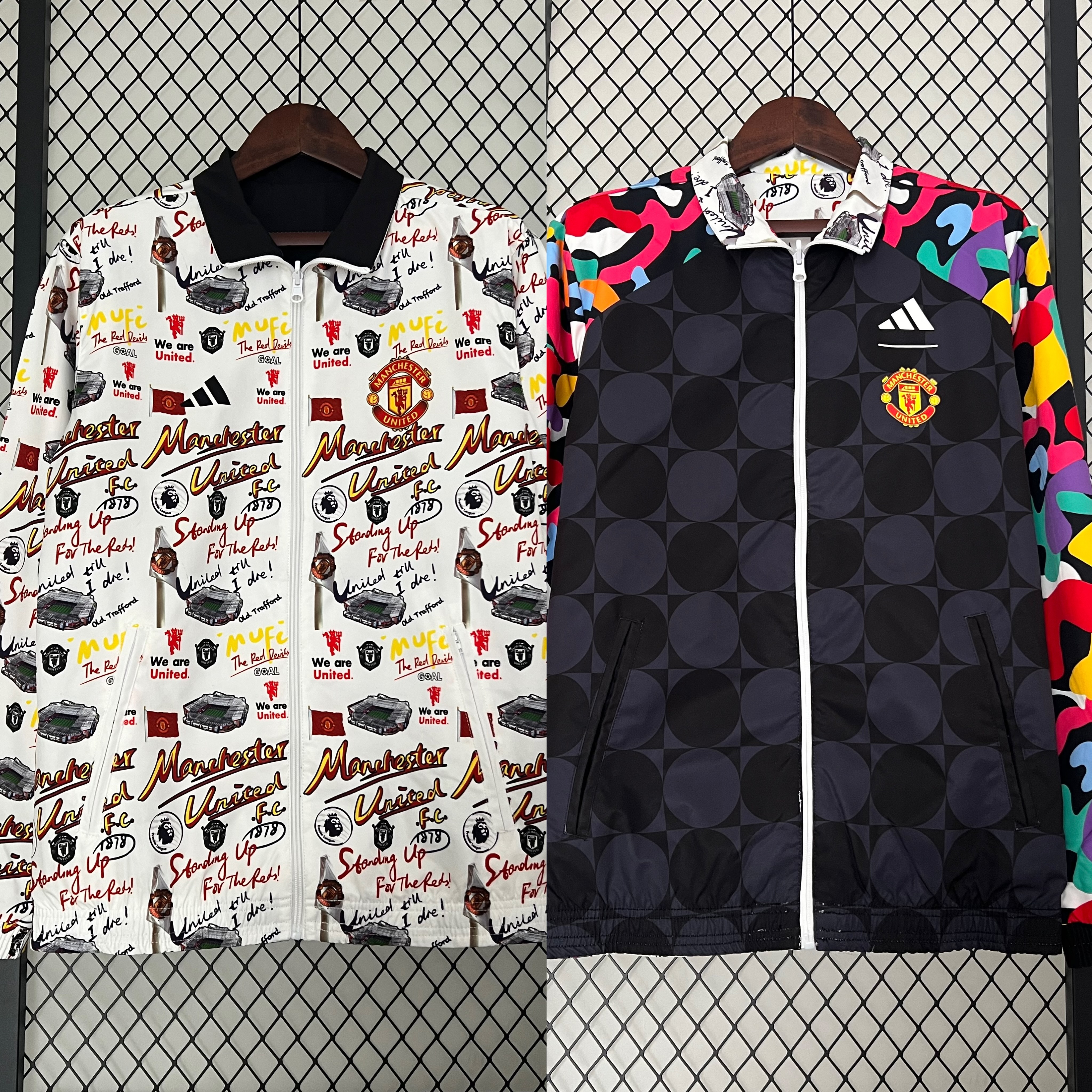 Manchester United 23-24 Double Sided Windbreaker - Graffiti Style - ManixJersey