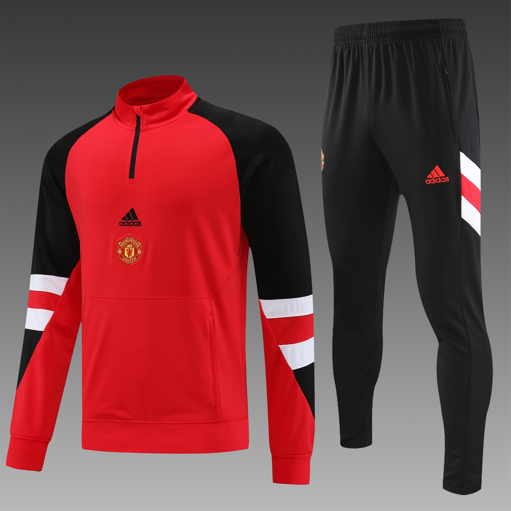 Manchester United 23-24 Long Sleeve Training Set Red - ManixJersey