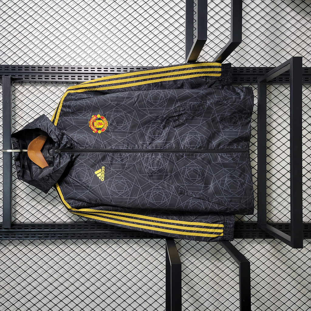 Manchester United 23-24 Player Windbreaker Jacket - Black - ManixJersey