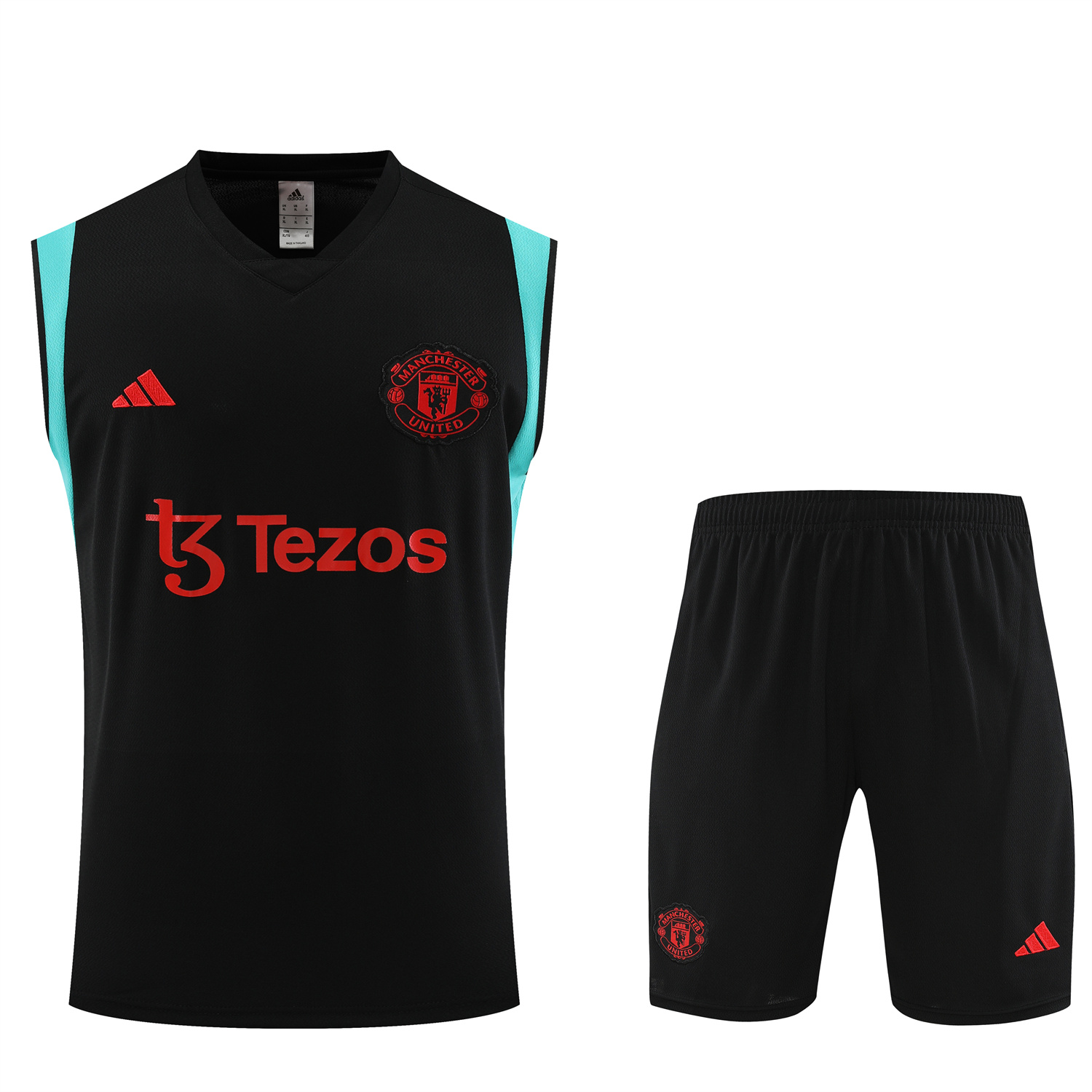 Manchester United 23-24 Black Player Vest Training Set - ManixJersey