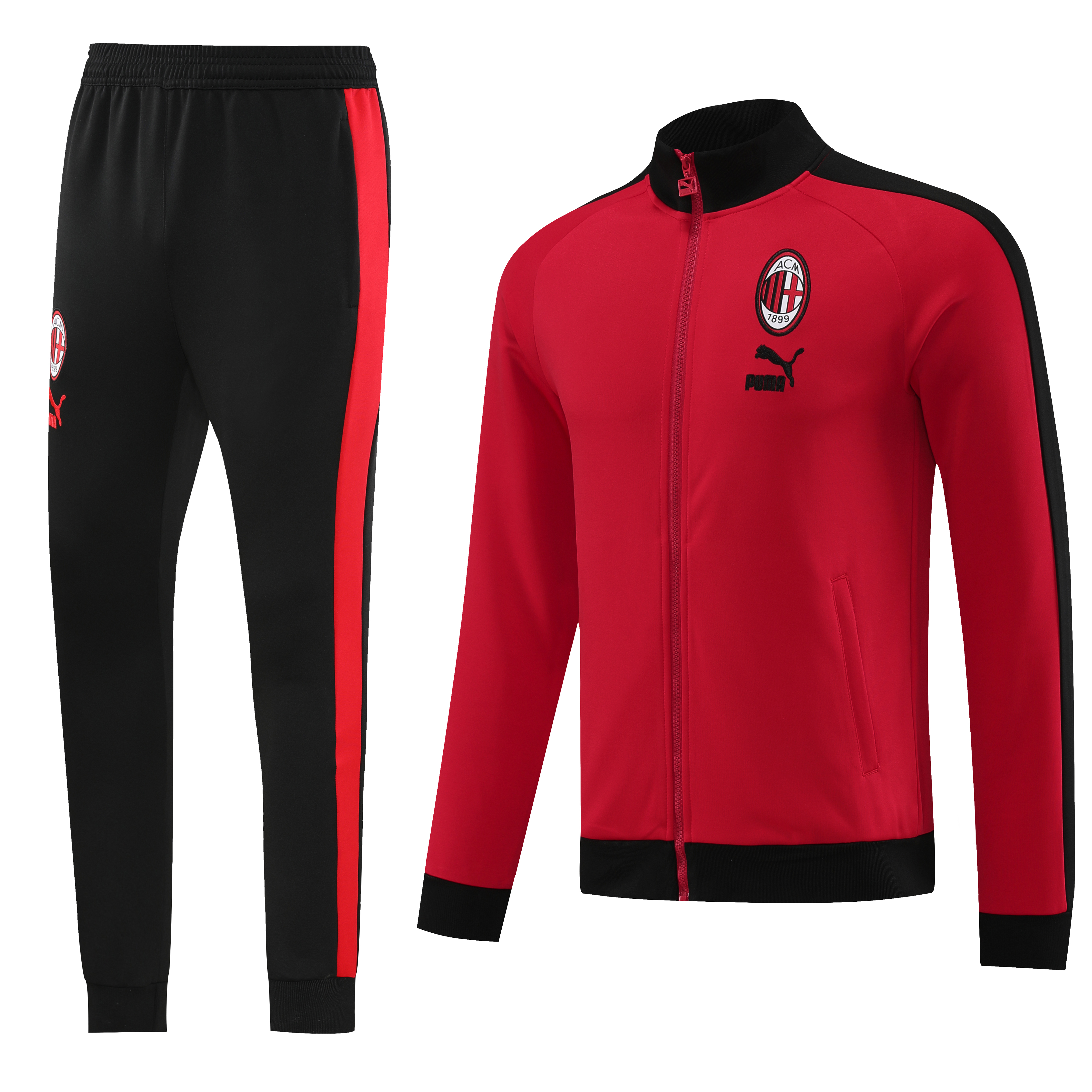 23-24 AC Milan Red Jacket Suit - ManixJersey