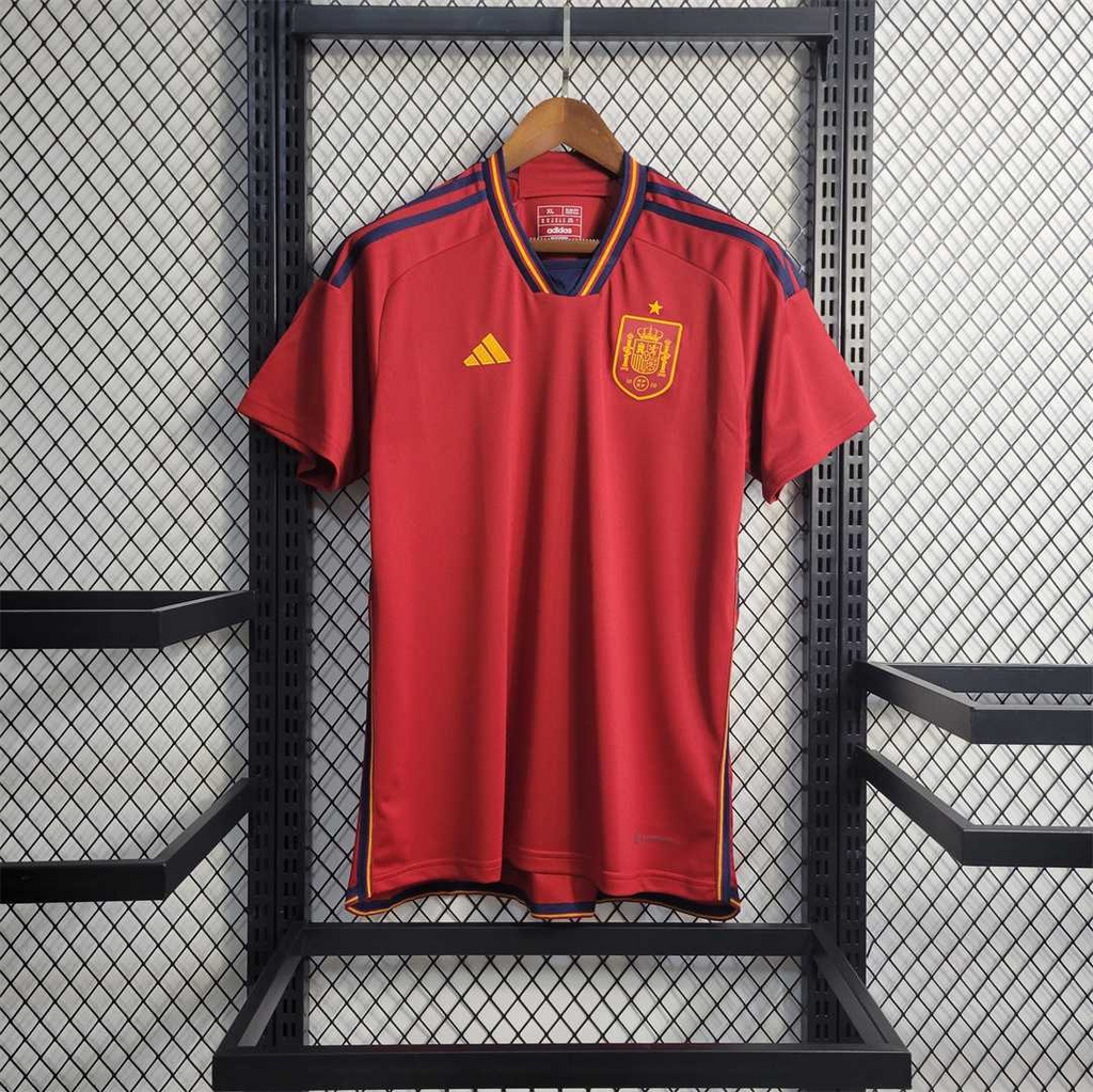 Spain 22-23 Home Jersey - Fans Version - 2022 World Cup - ManixJersey