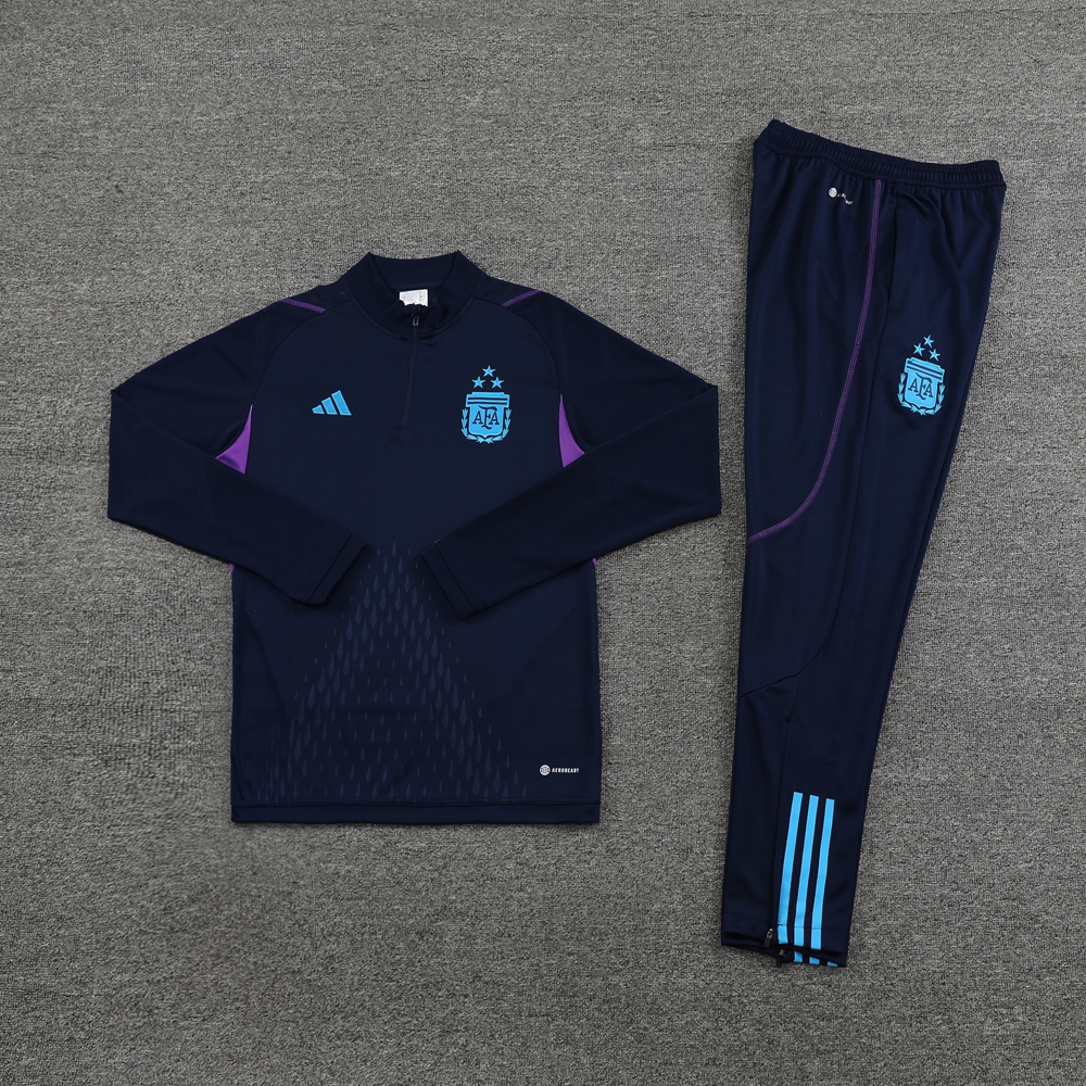 Argentina 23-24 Long Sleeve Training Set - Blue - ManixJersey