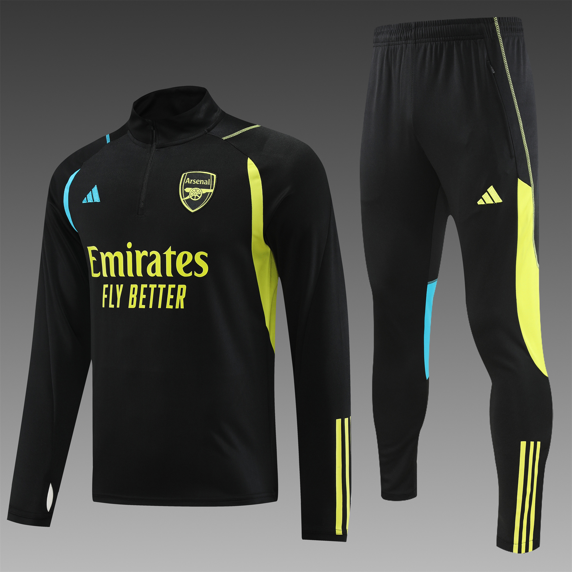 Arsenal 23-24 Long Sleeve Training Set Black - ManixJersey