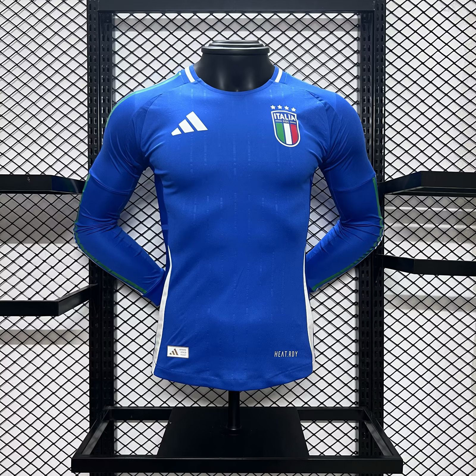 Italy 2024 Home Stadium Long Sleeve Jersey - Player Version - ManixJersey