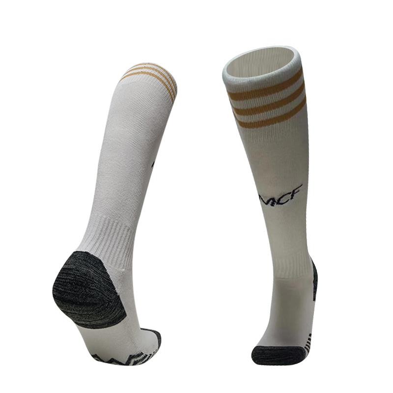 Real Madrid 23-24 Home Socks - White - ManixJersey