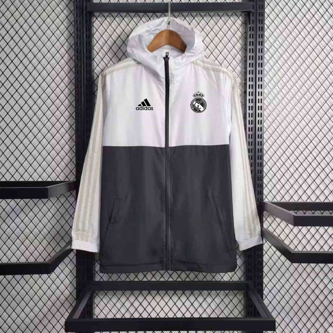 Real Madrid 23-24 White Windbreaker - ManixJersey
