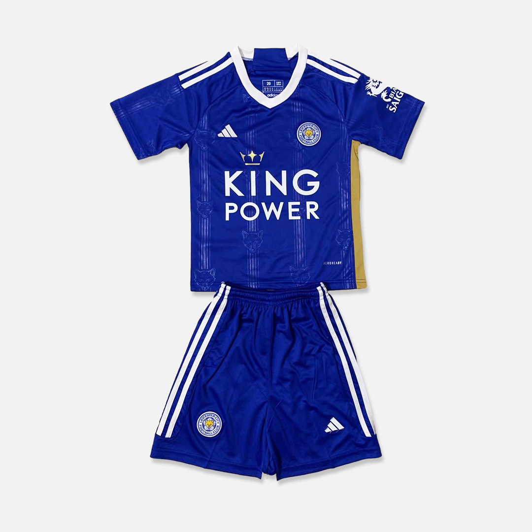 Leicester City 23-24 Home Stadium Men's Adult Jersey Set - Fans Version - ManixJersey