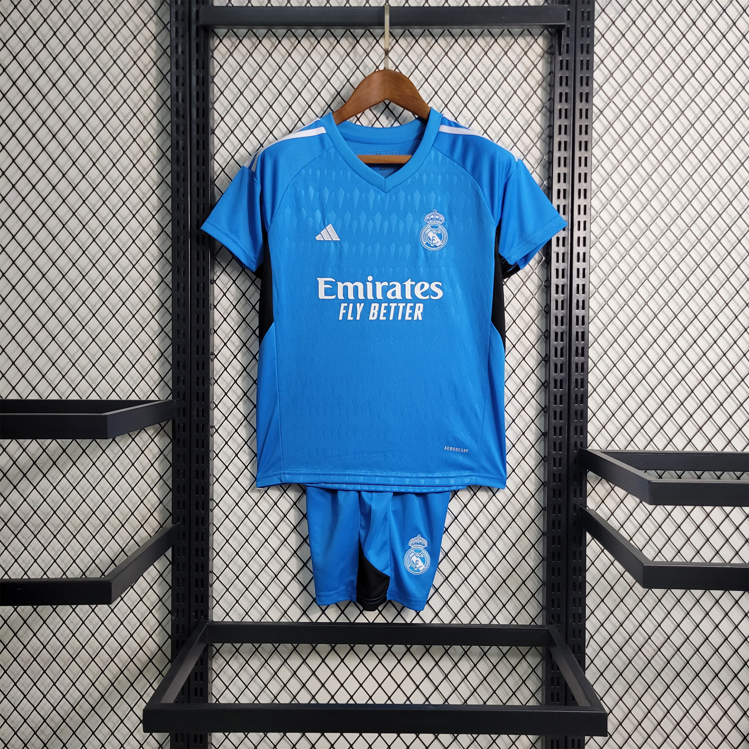 Real Madrid 23-24 Blue Goalkeeper Kids Kit - ManixJersey
