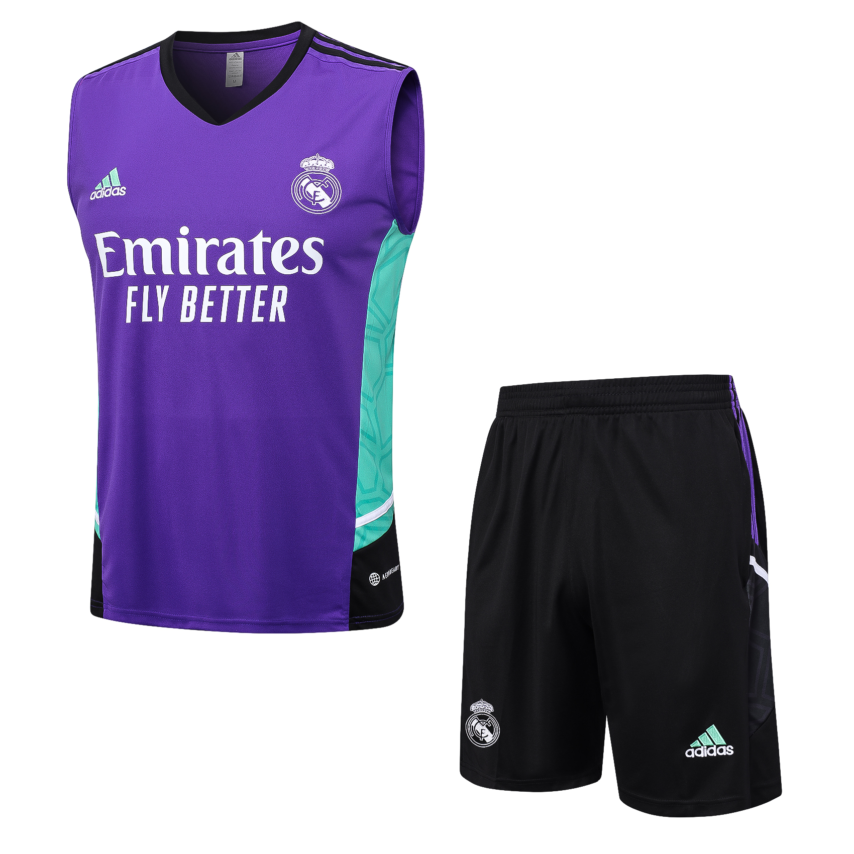 Real Madrid 23-24 Purple Training Vest Suit - ManixJersey
