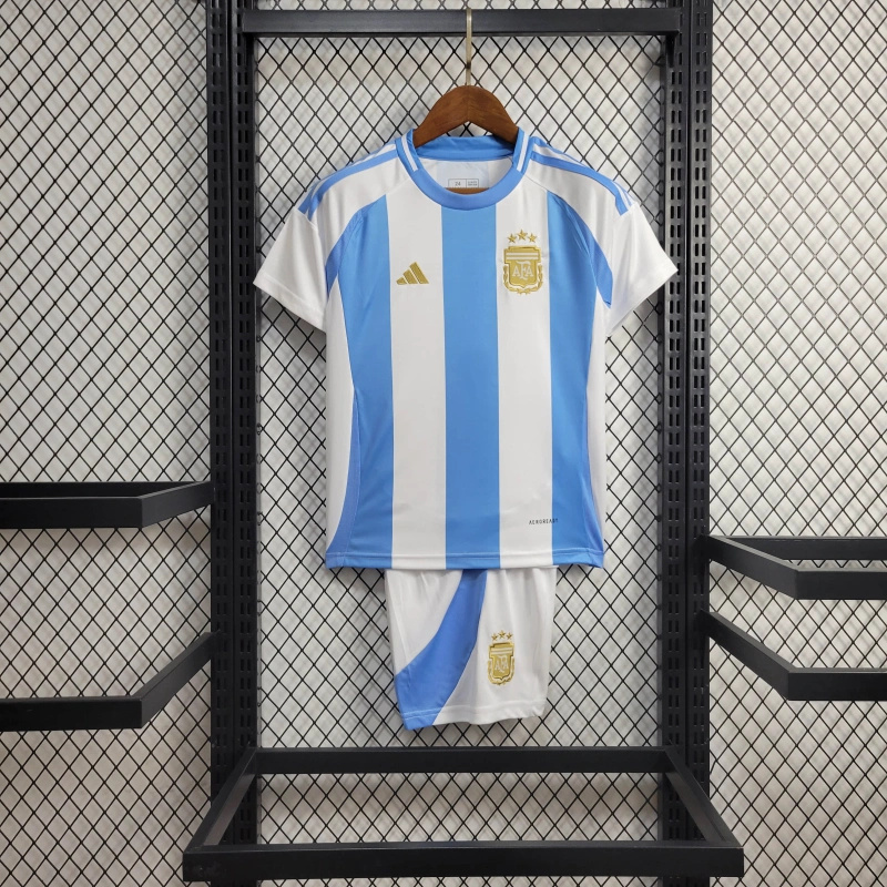 Argentina 2024 Home Stadium Kids Kit - ManixJersey