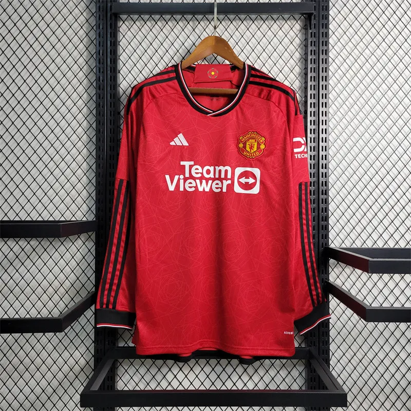 Manchester United 23-24 Home Long Sleeve Jersey - Fans Version - ManixJersey