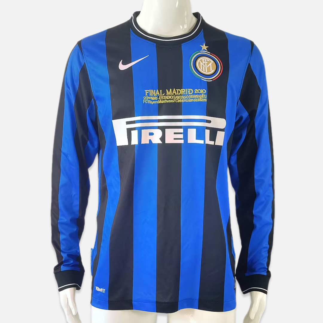 Retro Inter Milan 09-10 Home Stadium Long Sleeve Jersey - Champions League Final - ManixJersey