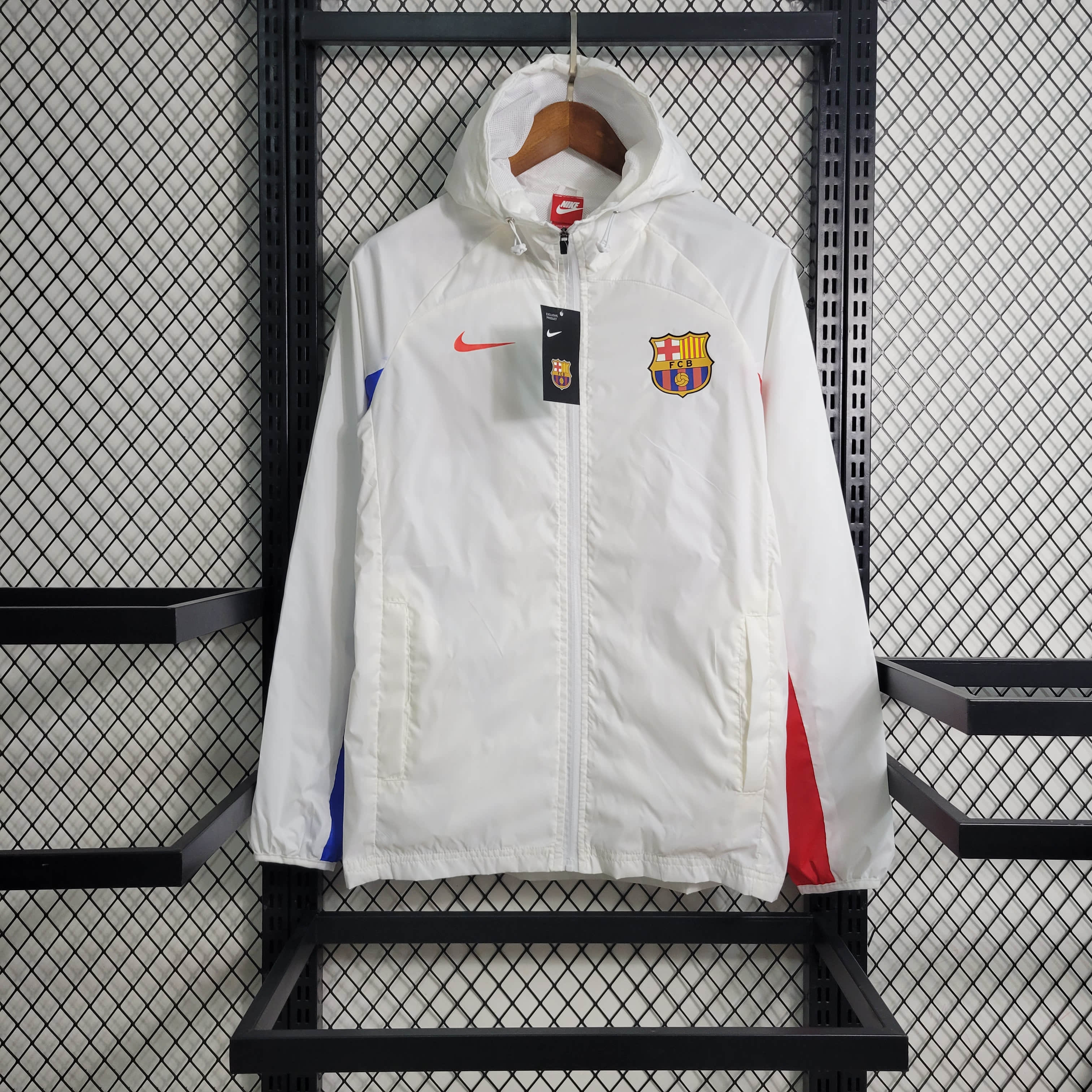 B.A.R.S.A 23-24 White Player Windbreaker - ManixJersey