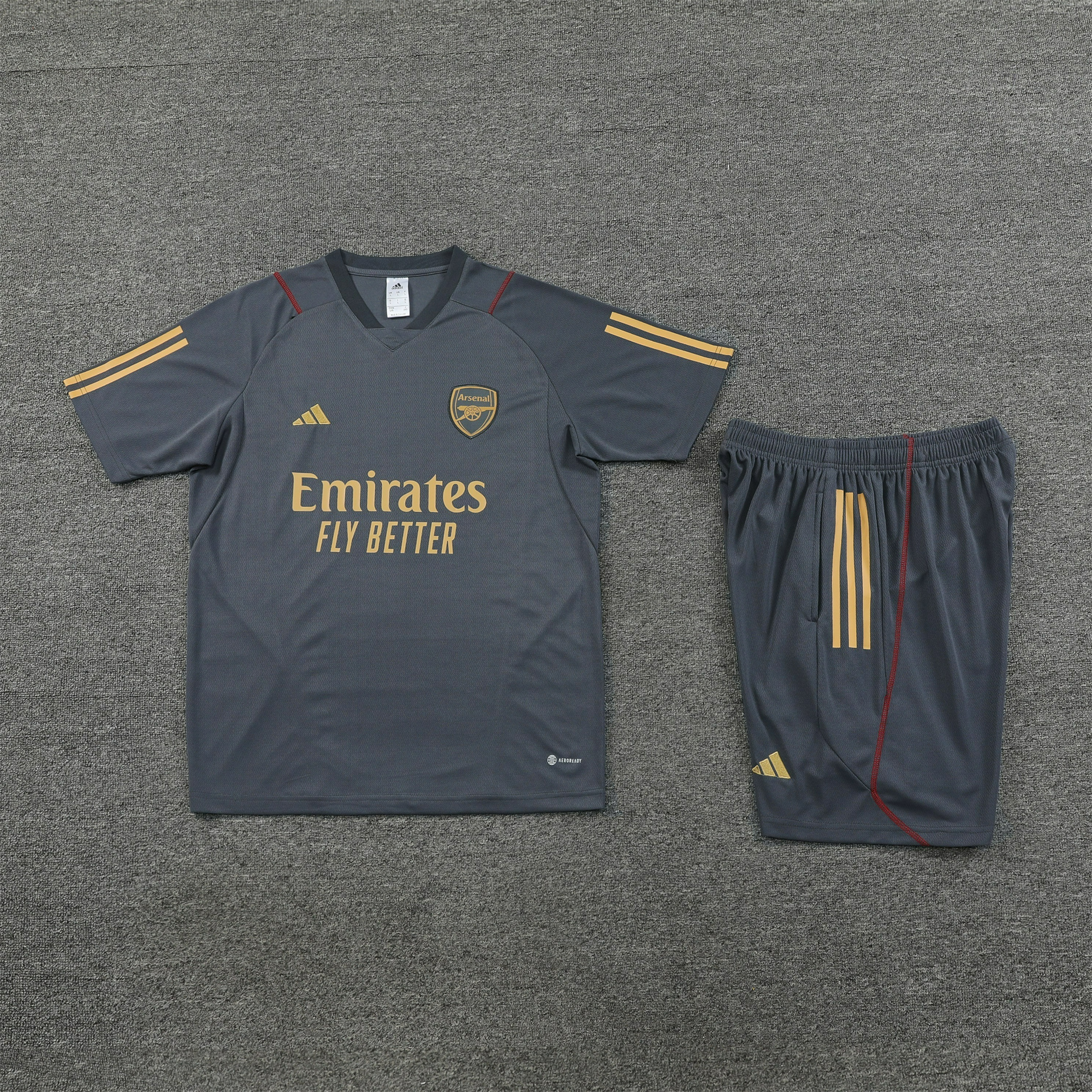 Arsenal 23-24 Short-Sleeve Training Set - Grey - ManixJersey