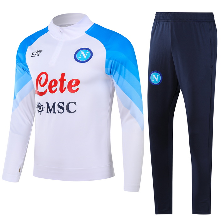 Napoli 23-24 Kids Long Sleeve Training Set White - ManixJersey
