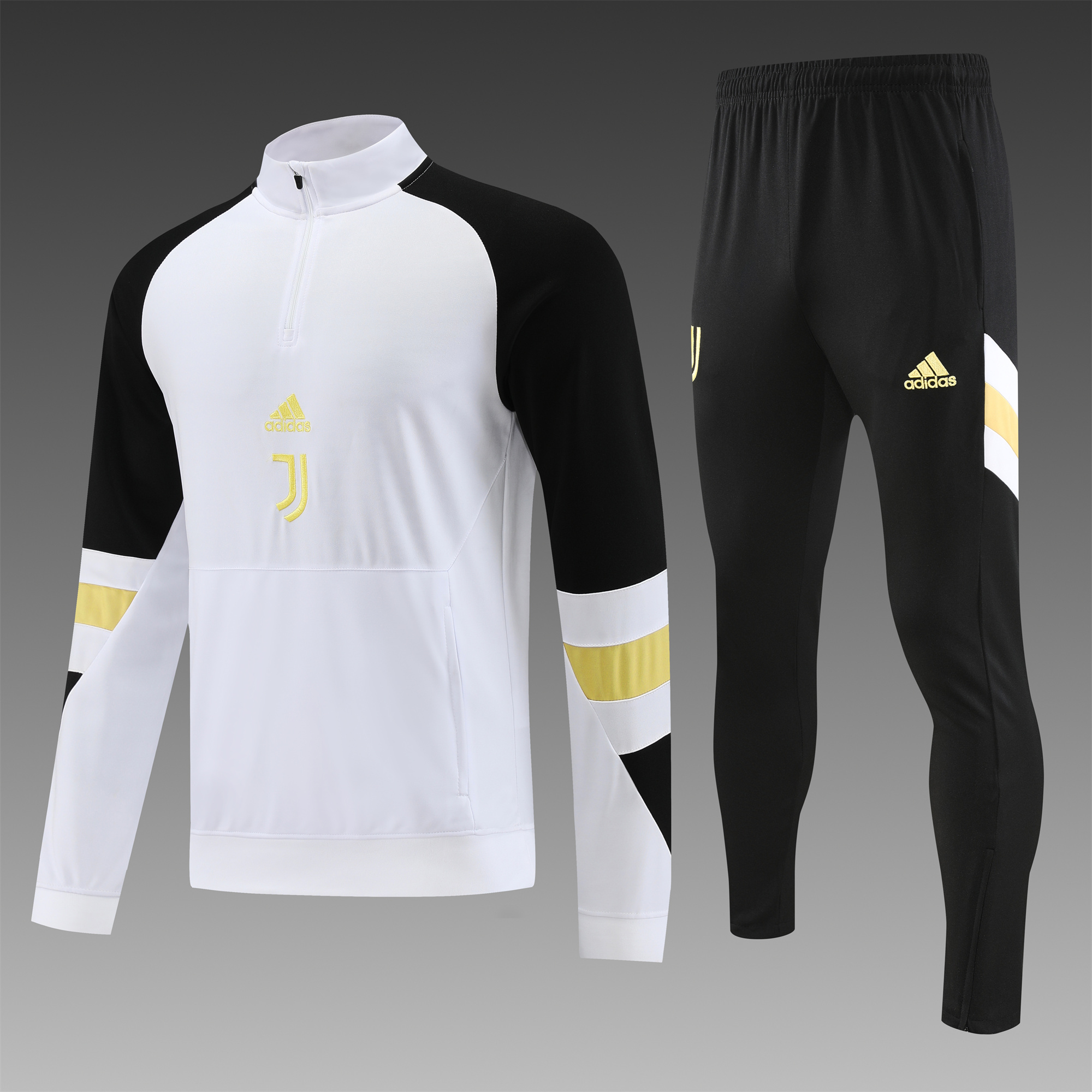 Juventus 23-24 Long Sleeve Training Set White Yellow - ManixJersey